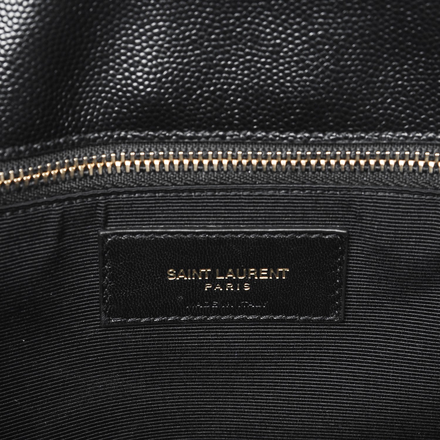 Saint Laurent Grain De Poudre Matelasse Chevron Monogram Shopping Bag Black 7 of 8