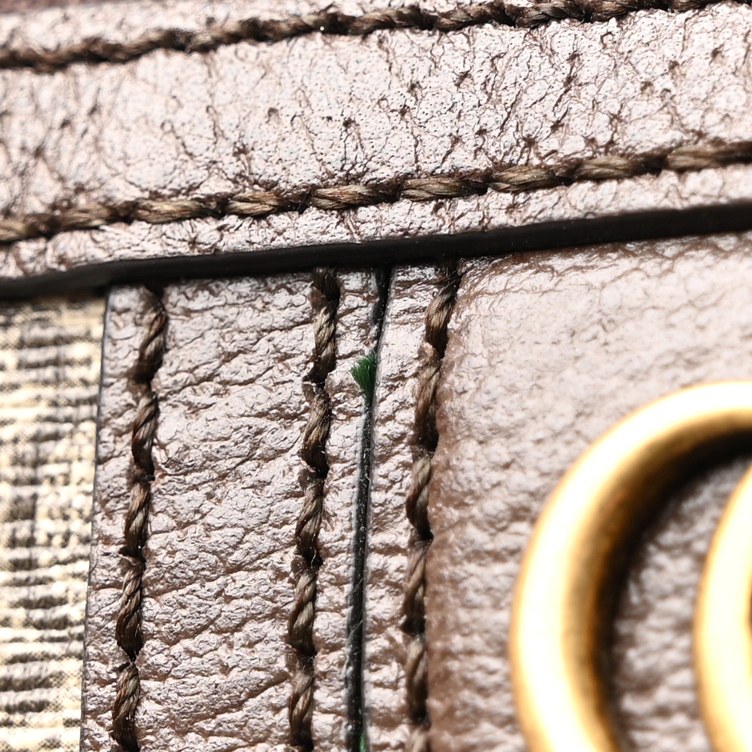 Gucci GG Supreme Monogram Textured Dollar Calfskin Web Small Savoy Toiletry Case Beige Ebony 12 of 17