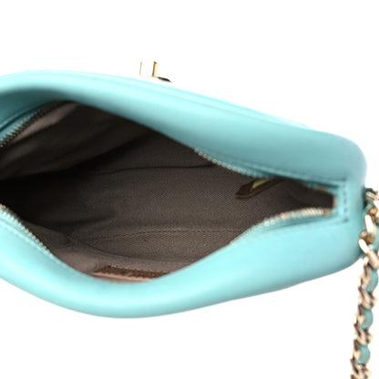 Chanel Goatskin Quilted Small Casual Trip Camera Case Light Blue 5 of 15