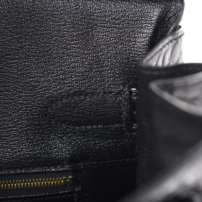 Hermes Shiny Porosus Crocodile Birkin 35 Black 19 of 41
