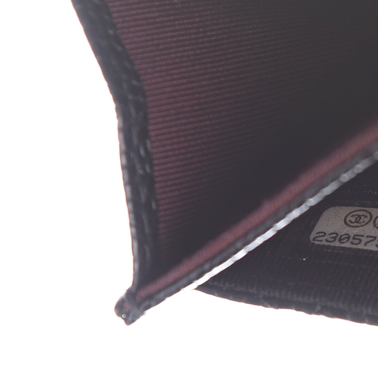 Caviar Quilted Flap Card Holder Wallet Black