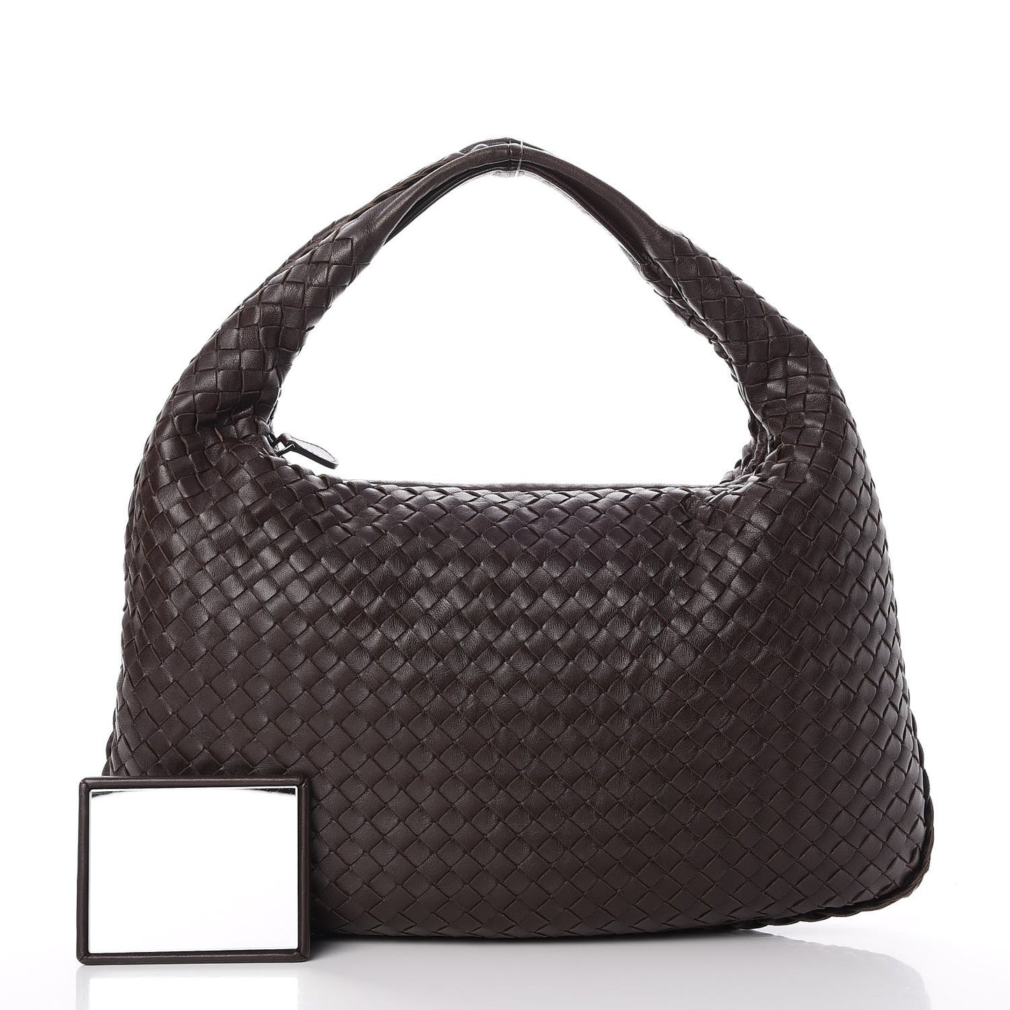 Nappa Intrecciato Medium Veneta Hobo Ebano