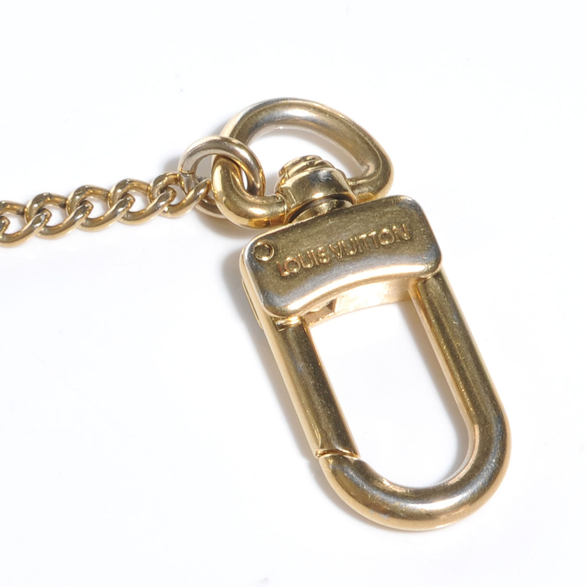 Metal Pochette Extender Key Ring Chain Gold