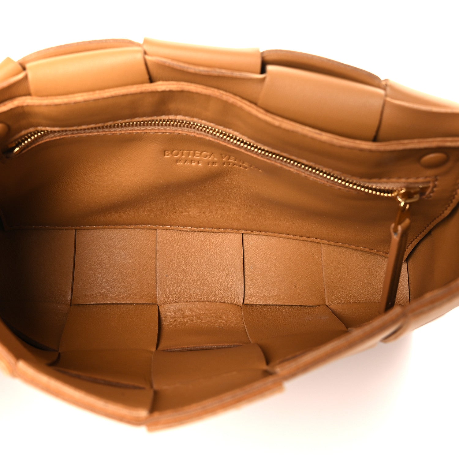 Bottega Veneta Lambskin Maxi Intrecciato Cassette Crossbody Bag Caramel 5 of 9