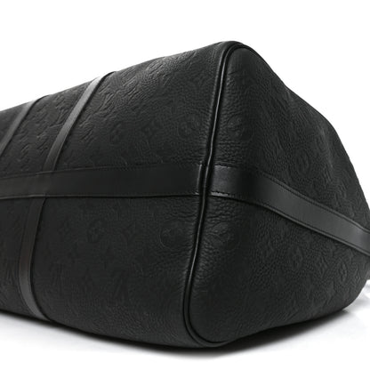 Louis Vuitton Taurillon Monogram Keepall Bandouliere 50 Black 8 of 8