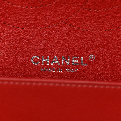 Chanel Caviar Chevron Quilted Jumbo Double Flap Dark Red 6 of 15