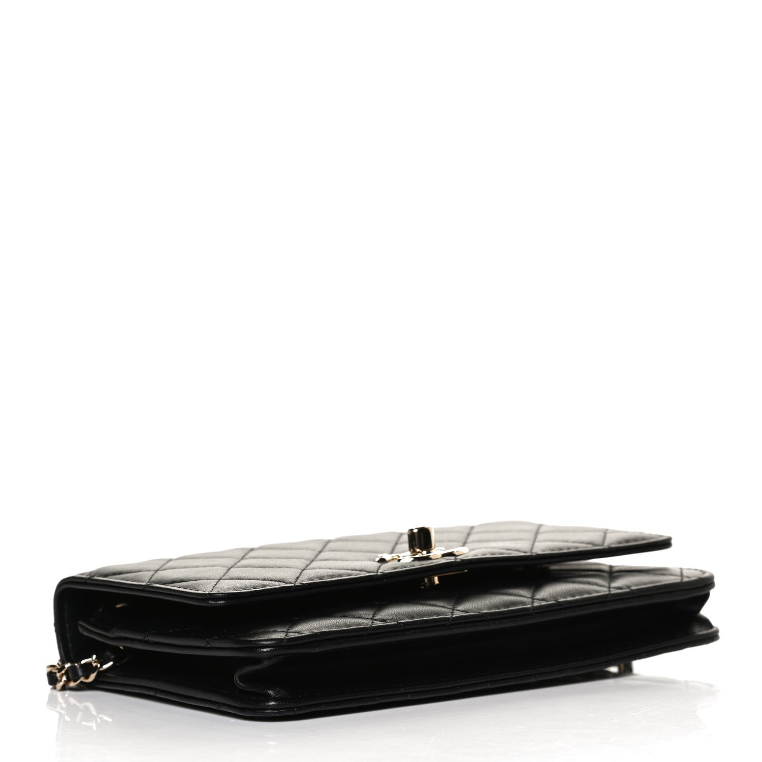 Chanel Lambskin Quilted Trendy CC Wallet On Chain WOC Black 4 of 12