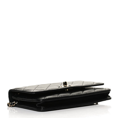 Chanel Lambskin Quilted Trendy CC Wallet On Chain WOC Black 4 of 12