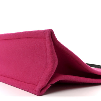 Saint Laurent Wool Rive Gauche Tote Fuchsia 10 of 13