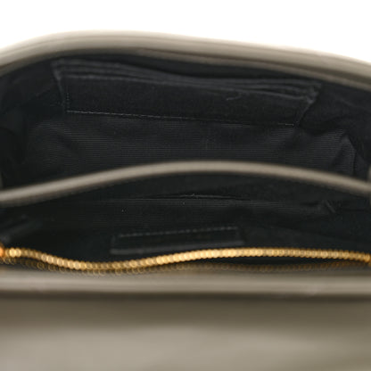 Saint Laurent Calfskin Y Quilted Monogram Toy Loulou Crossbody Bag Grey Kaki 5 of 11
