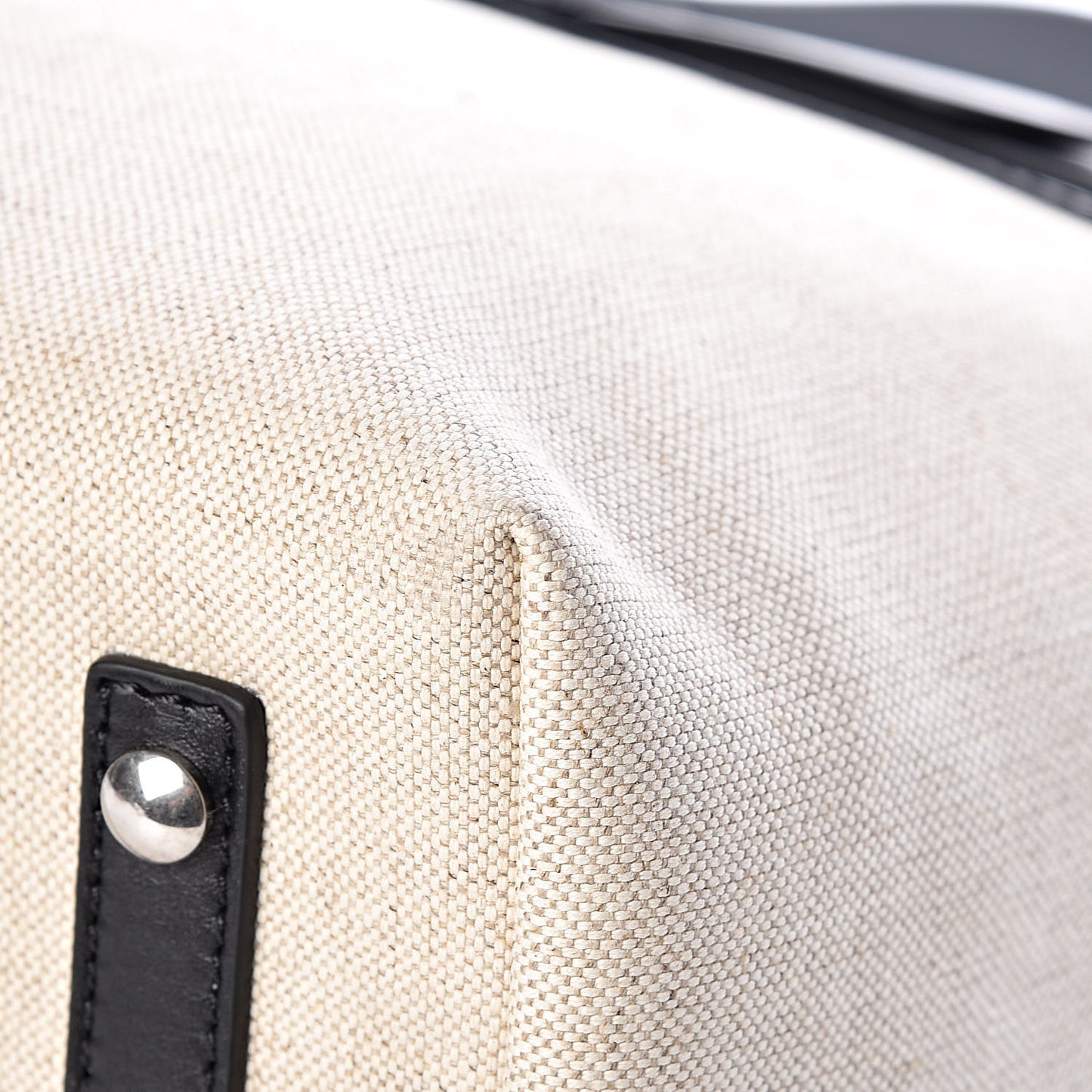 Canvas Smooth Calfskin Medium Belt Bag Black