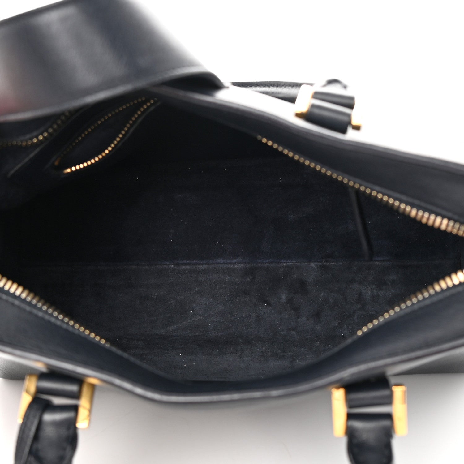Saint Laurent Smooth Calfskin Small Monogram Cabas Navy 5 of 23