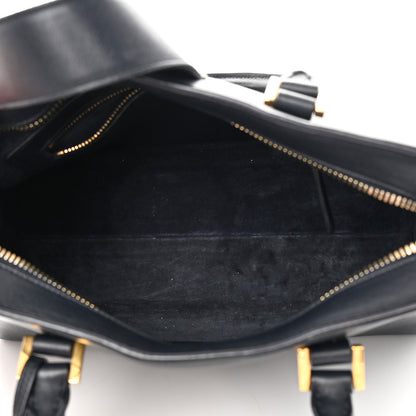 Saint Laurent Smooth Calfskin Small Monogram Cabas Navy 5 of 23
