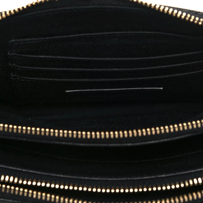 Saint Laurent Grained Lambskin Quilted Mini Becky Double Zip Bag Black 9 of 13