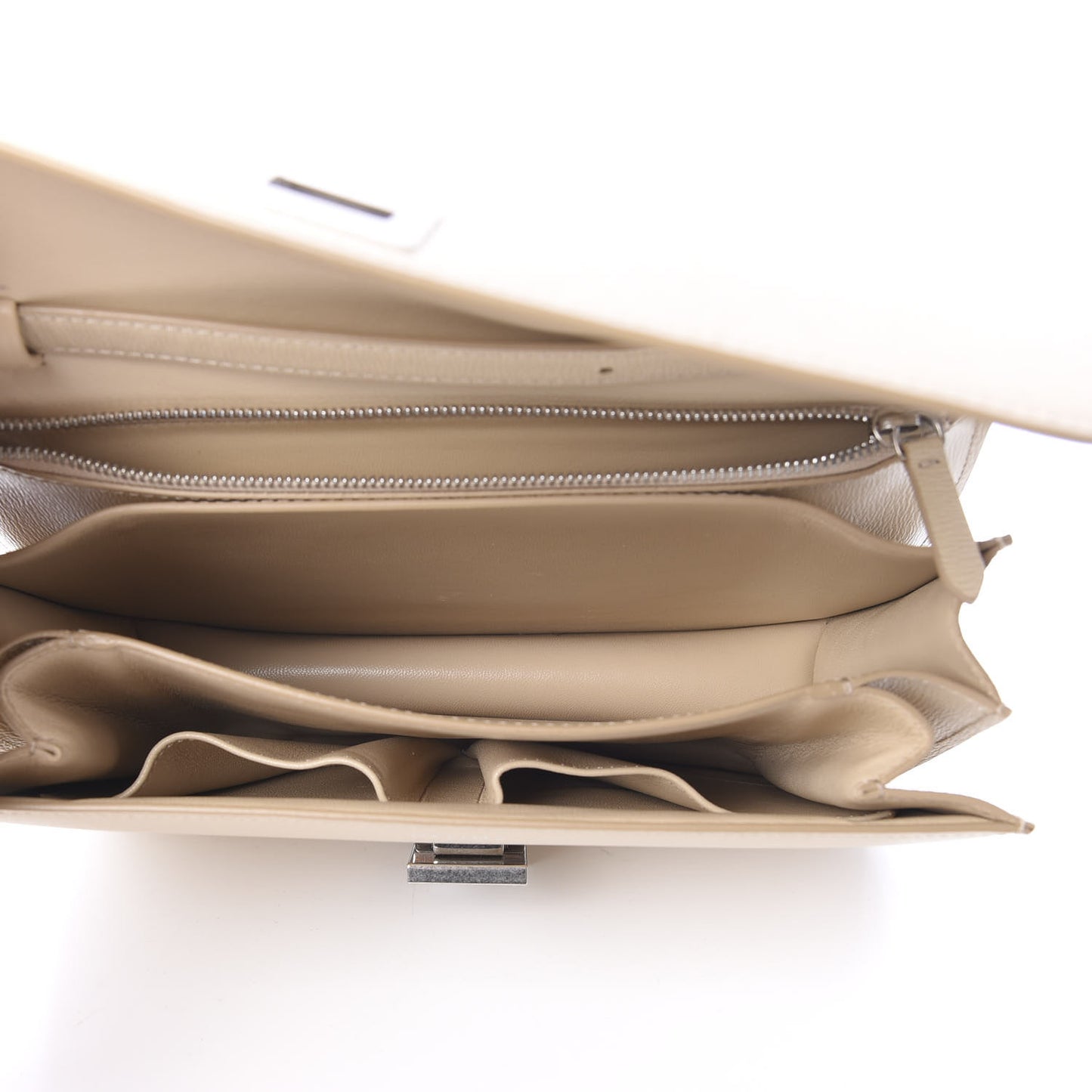 Liege Calfskin Medium Classic Box Flap Bag Linen