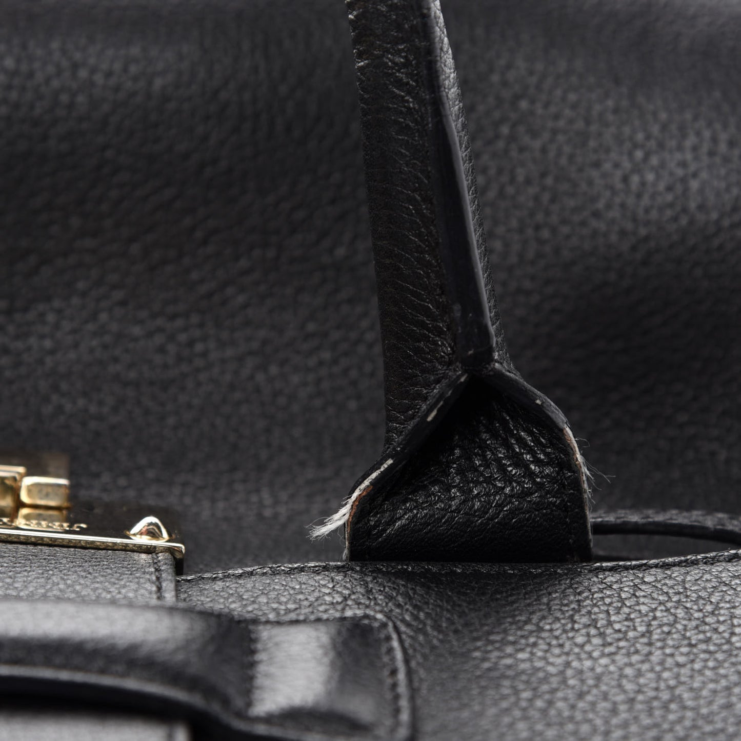 Calfskin Large Rosalie Satchel Black