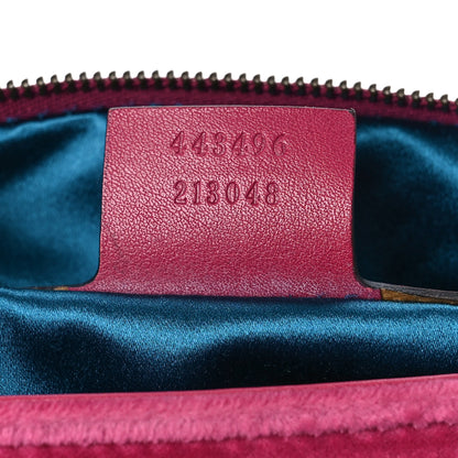 Gucci Velvet Matelasse Blind for Love Embroidered Medium GG Marmont Shoulder Bag Light Raspberry Rose Multicolor 7 of 12