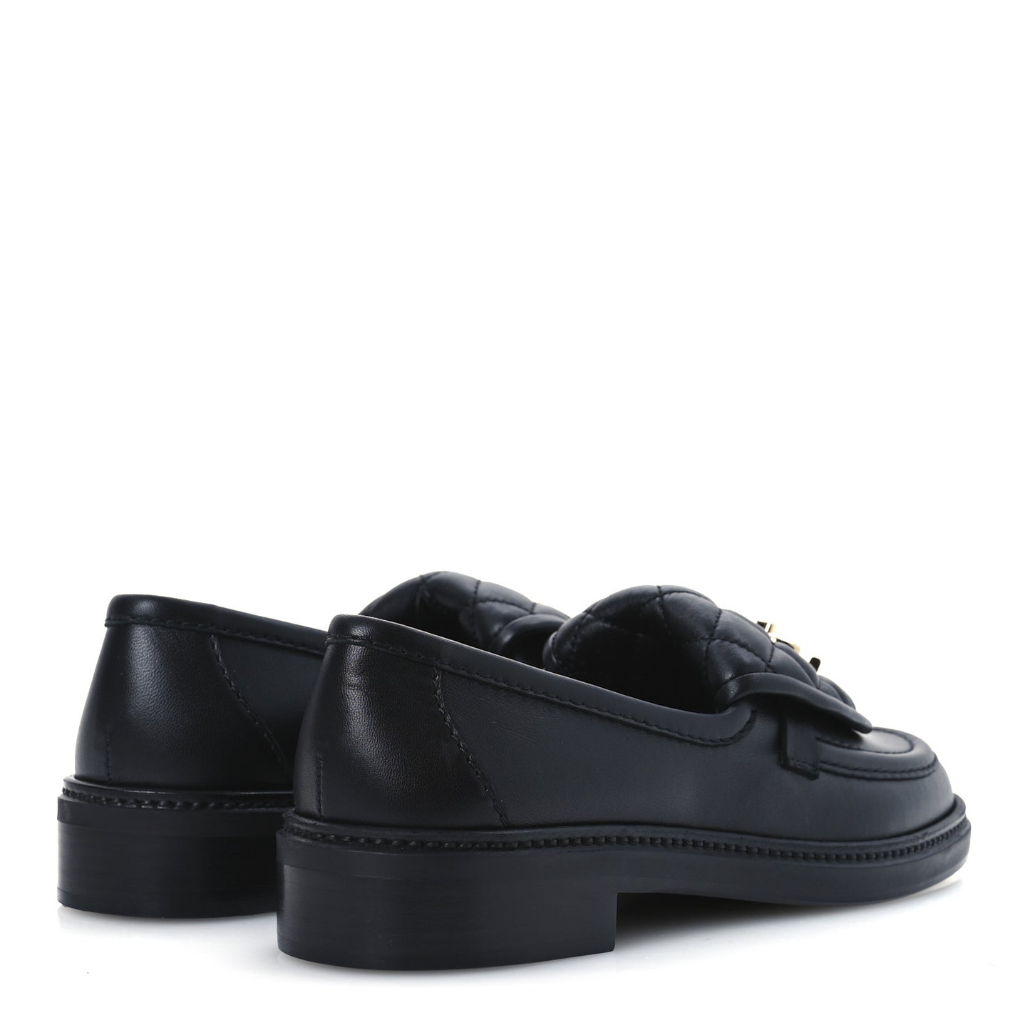 Lambskin Quilted CC Turnlock Loafers 38 Black
