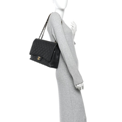 Chanel Caviar Quilted Maxi Double Flap Black 2 of 13