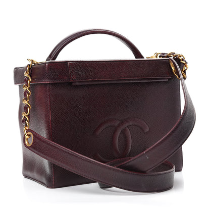 Chanel Caviar Vanity Case Burgundy 3 of 15