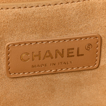 Chanel Grained Nubuck Calfskin Quilted Maxi Shopping Bag Beige 6 of 10