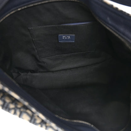Christian Dior Oblique Soft Saddle Bag Beige Blue 5 of 9