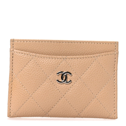 Chanel Caviar Quilted Card Holder Beige 1 of 8