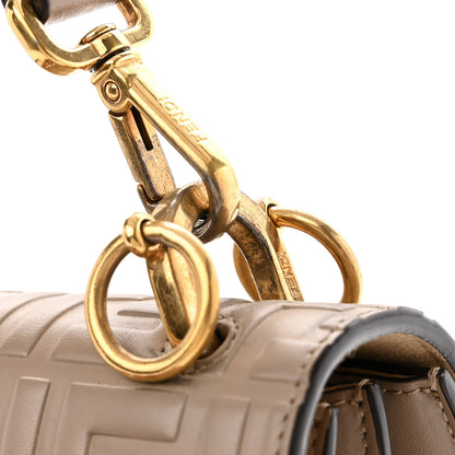Fendi Vitello Liberty FF 1974 Embossed Kan I Shoulder Bag Tortora 18 of 18