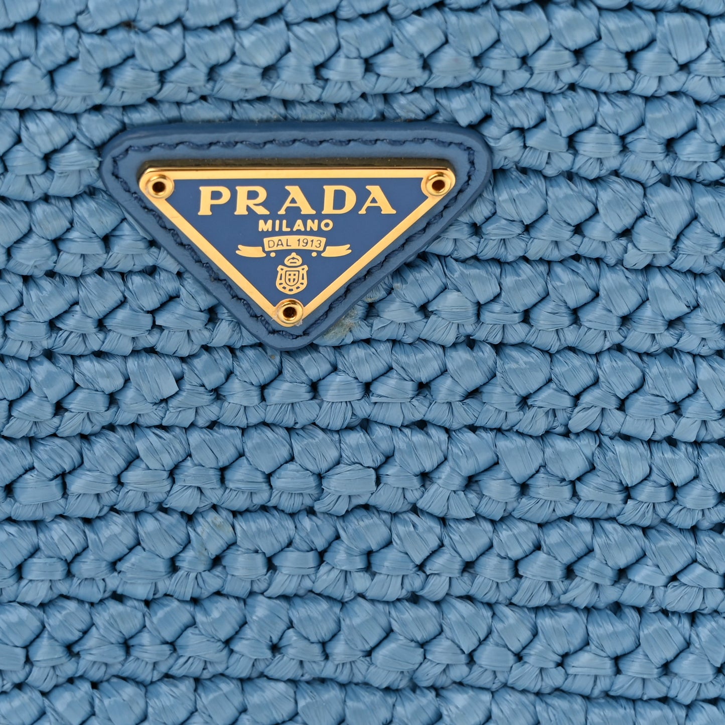 Yarn Raffia Effect Crochet Re-Edition 2005 Shoulder Bag Celeste