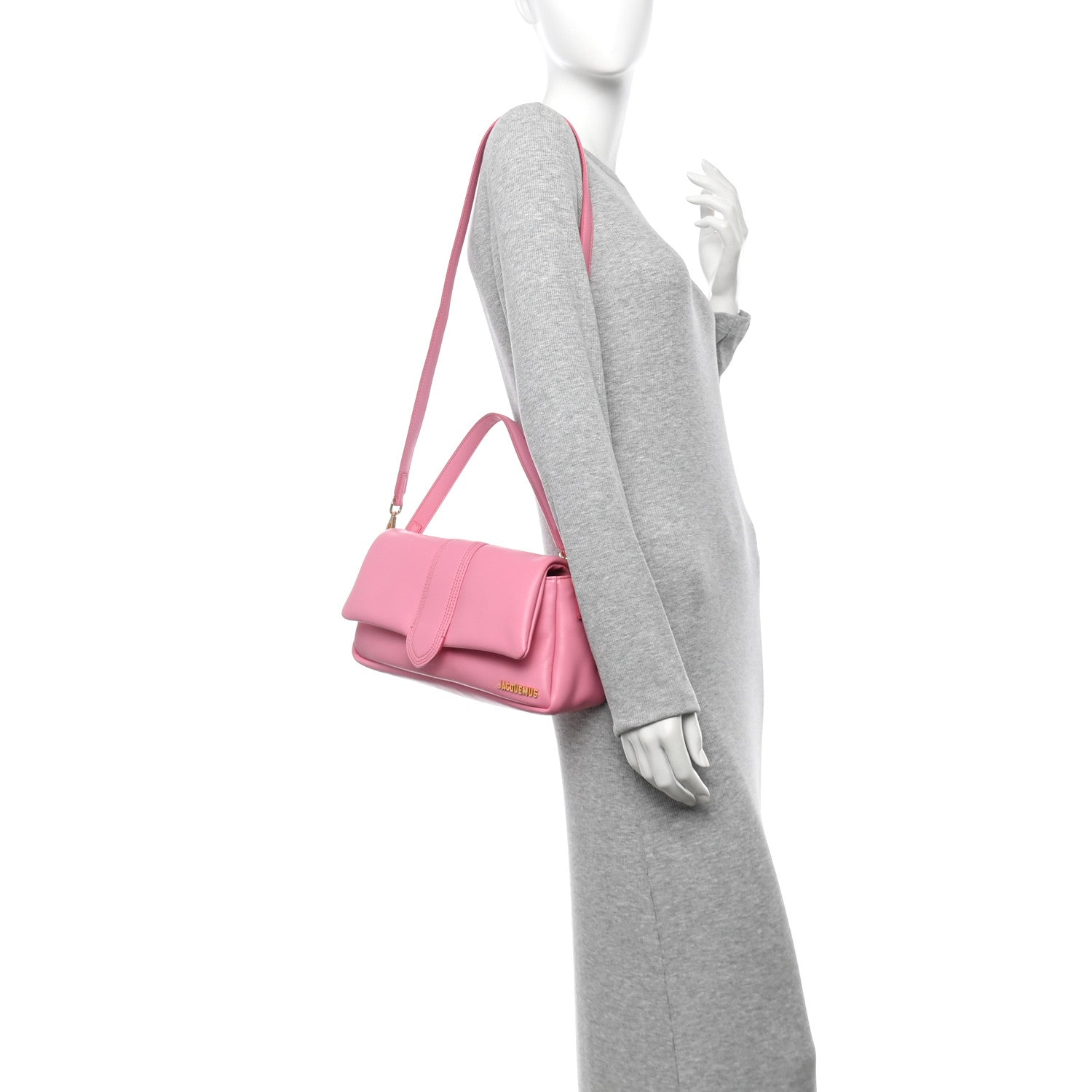 Jacquemus Padded Lambskin Le Petit Bambimou Neon Pink 2 of 9