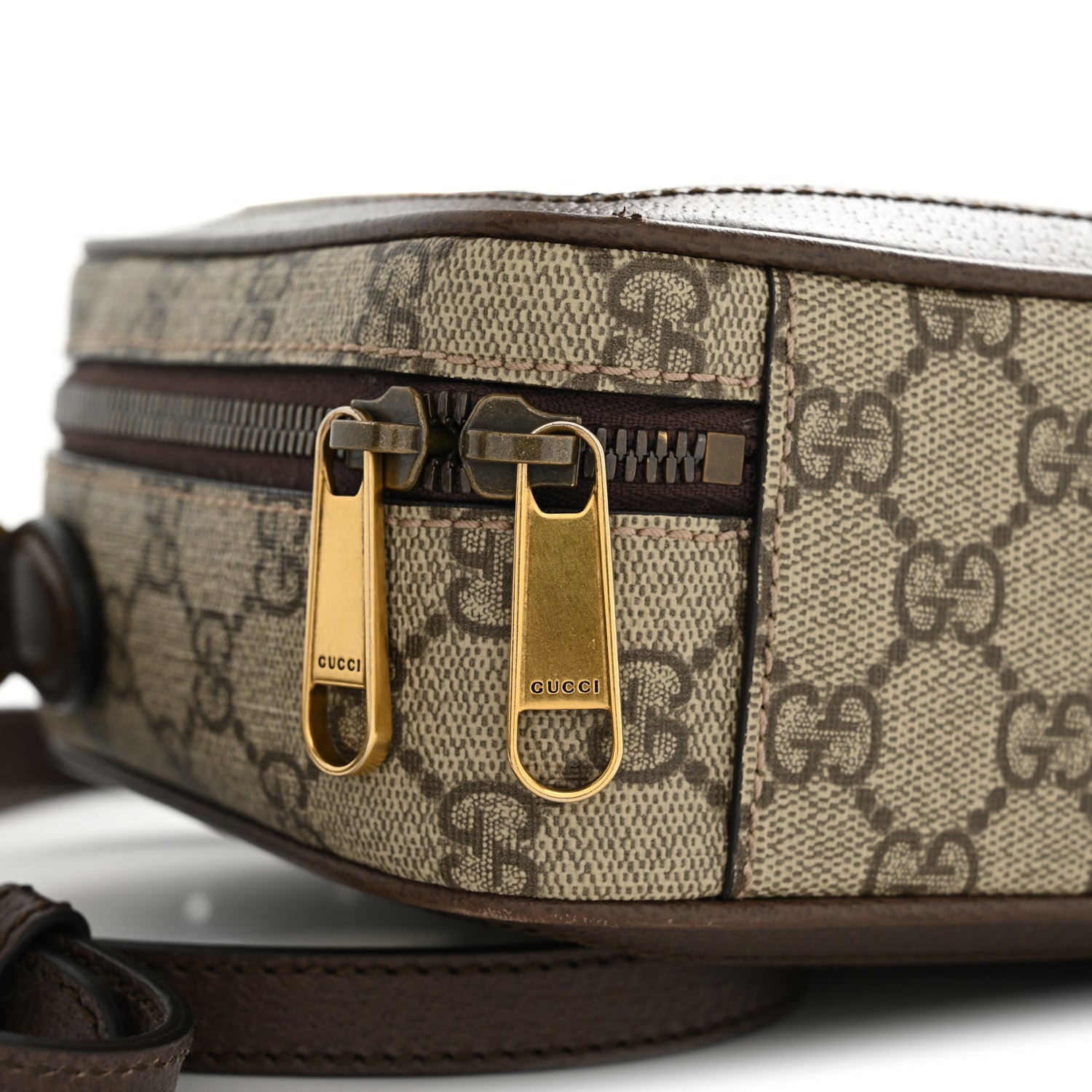 Gucci GG Supreme Monogram Web Small Ophidia Top Handle Shoulder Bag Brown 12 of 13