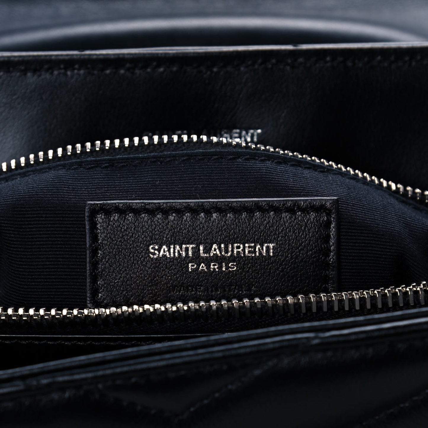 Calfskin Y Quilted Monogram Medium Loulou Chain Satchel Black