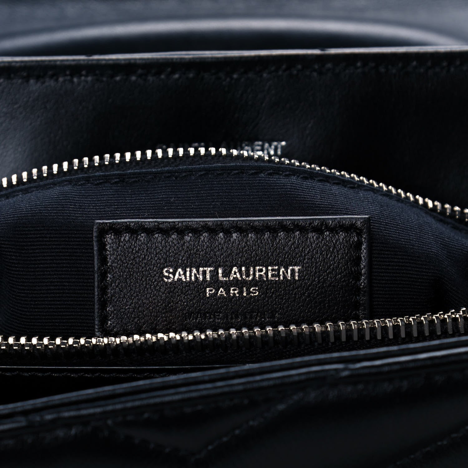 Saint Laurent Calfskin Y Quilted Monogram Medium Loulou Chain Satchel Black 7 of 12