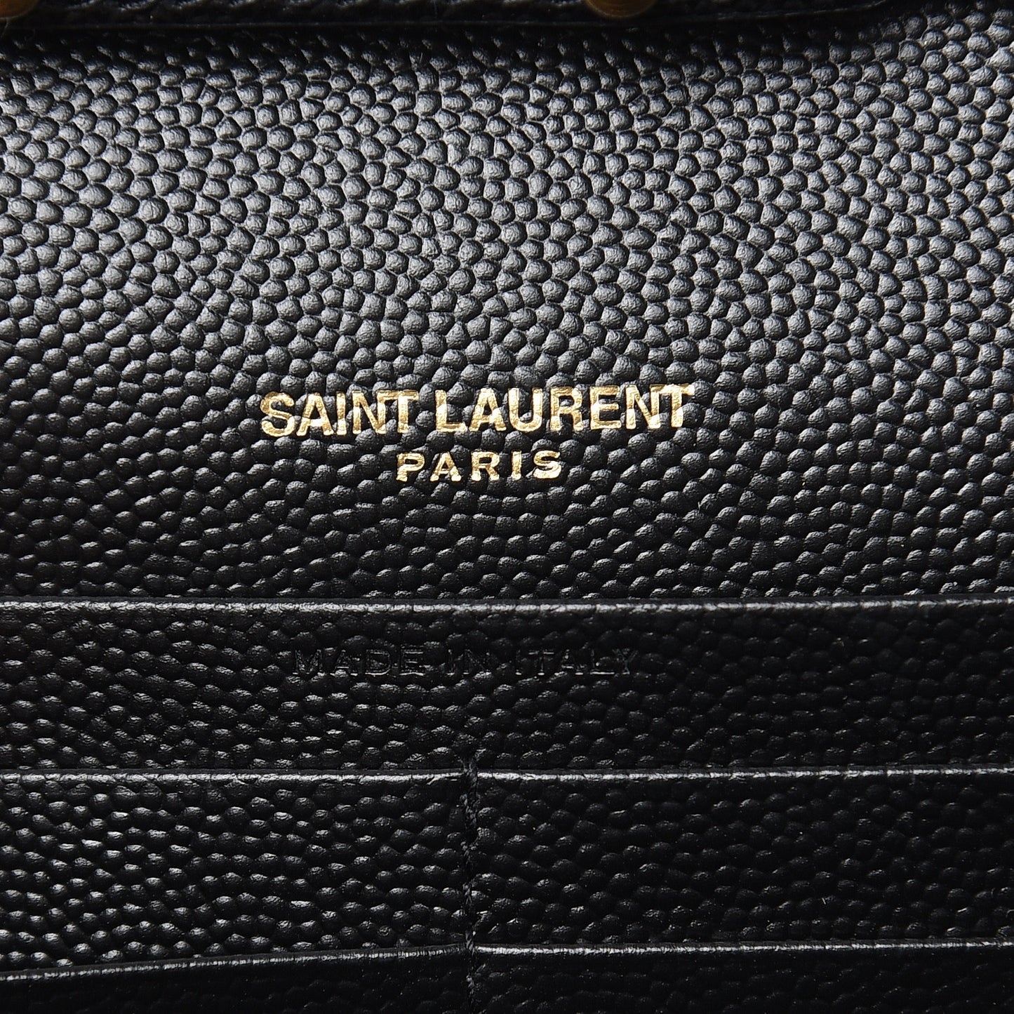 Grain De Poudre Matelasse Chevron Monogram Chain Wallet Black
