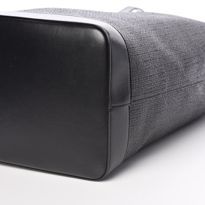 Saint Laurent Linen Canvas Teddy Shopping Bag Black 8 of 13