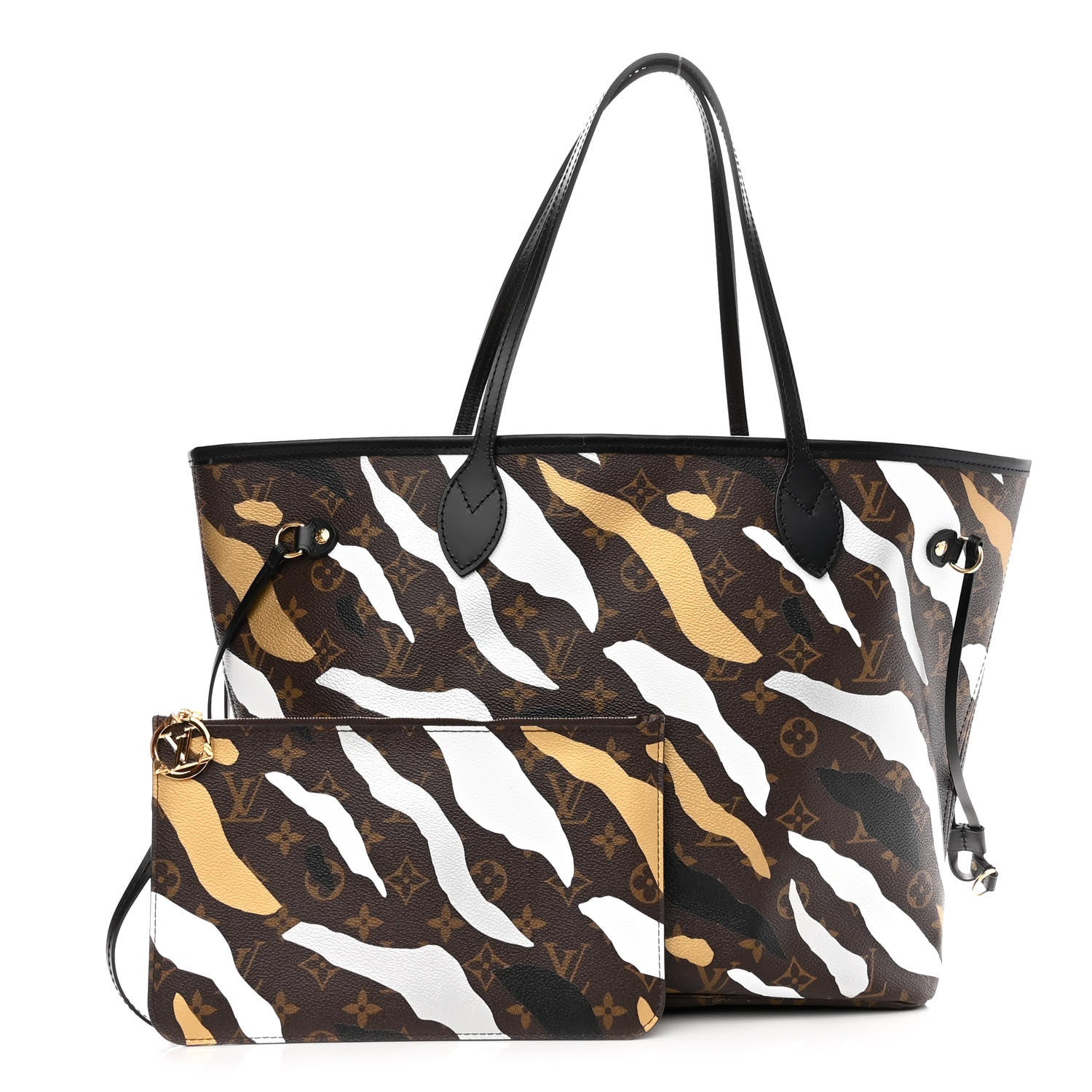 Louis Vuitton X LOL Monogram Neverfull MM Gold Silver 1 of 9