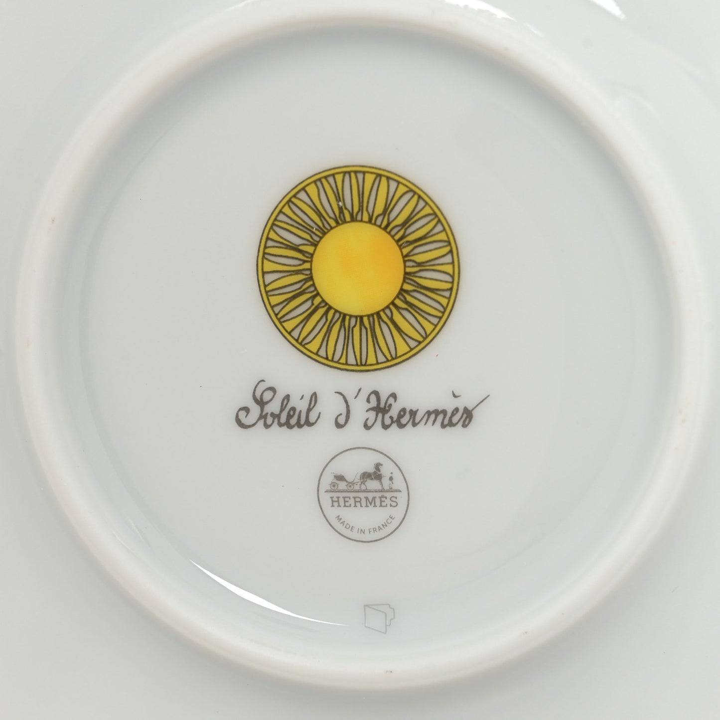 Porcelain Soleil d'Hermes Breakfast Cup And Saucer Set Of 2