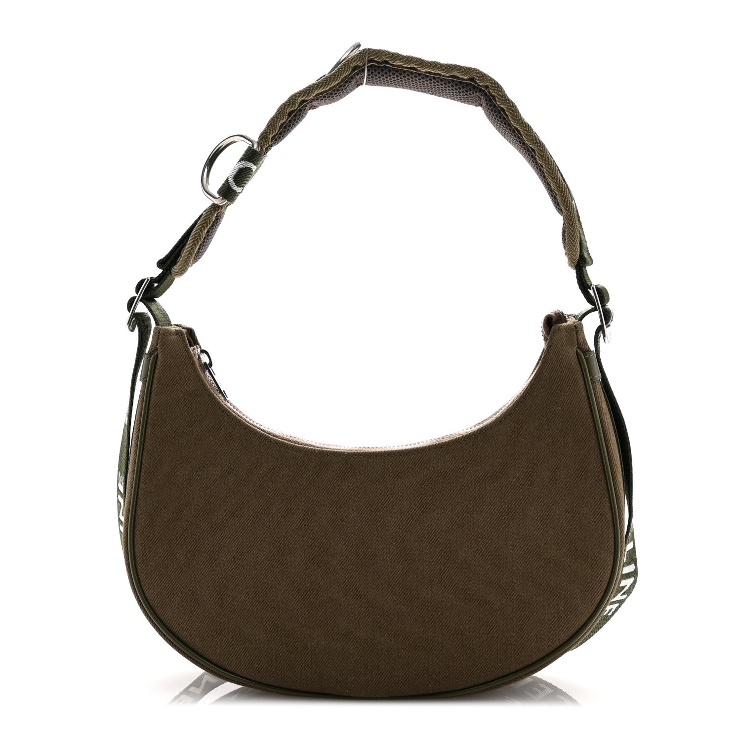 Celine Cotton Gabardine Medium Ava Trekking Shoulder Bag Khaki 1 of 11