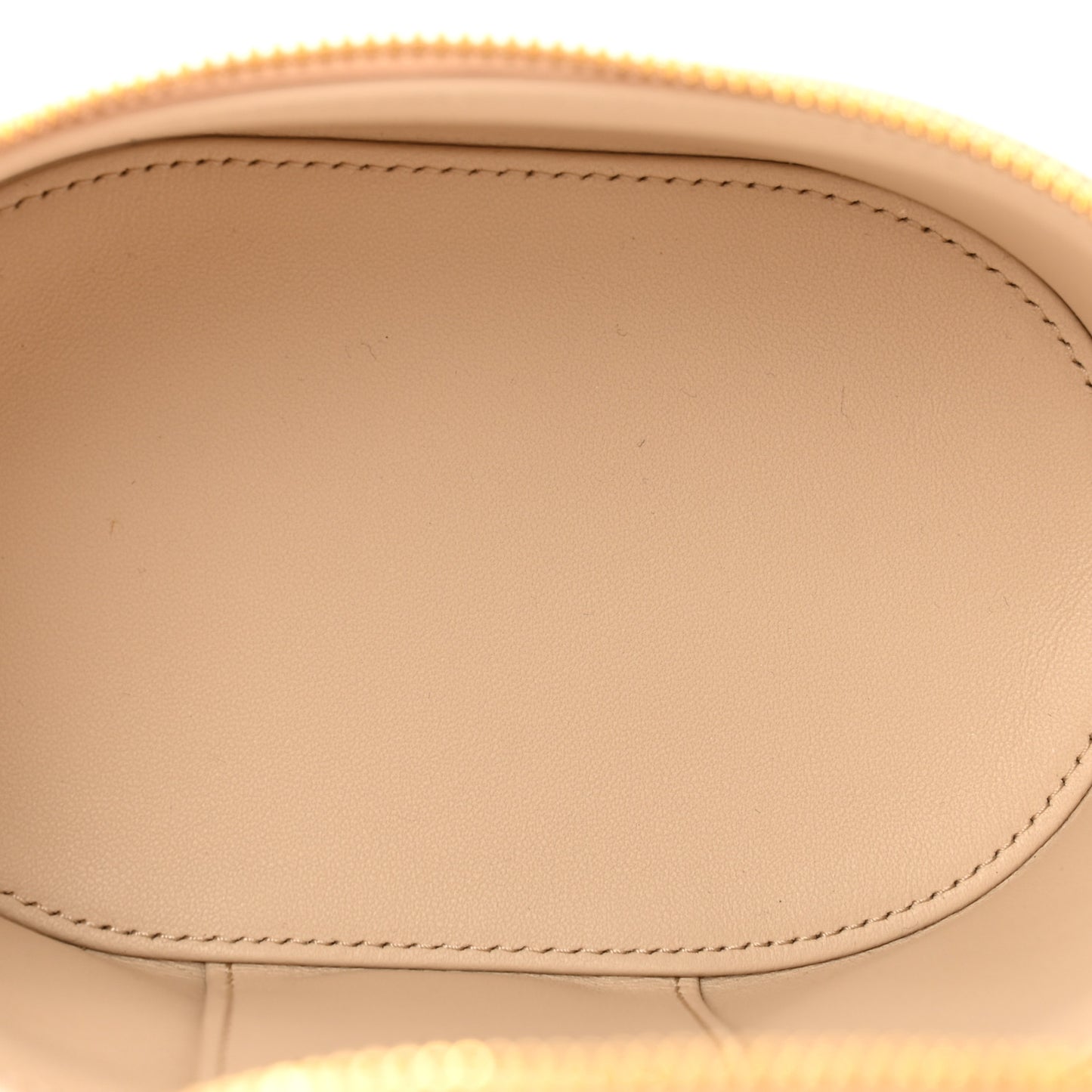Calfskin CD Signature Vanity Caramel Beige