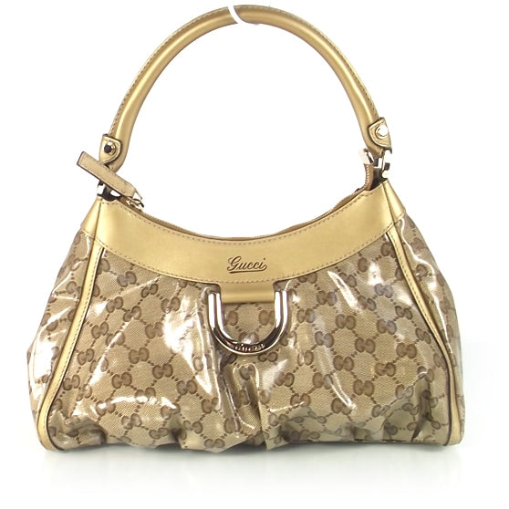 Monogram Crystal D Gold Hobo