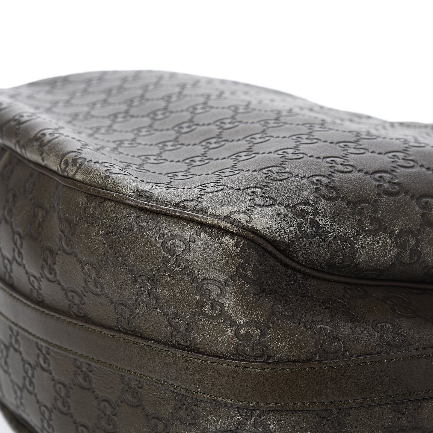 Guccissima Large GG Twins Hobo Olive Green