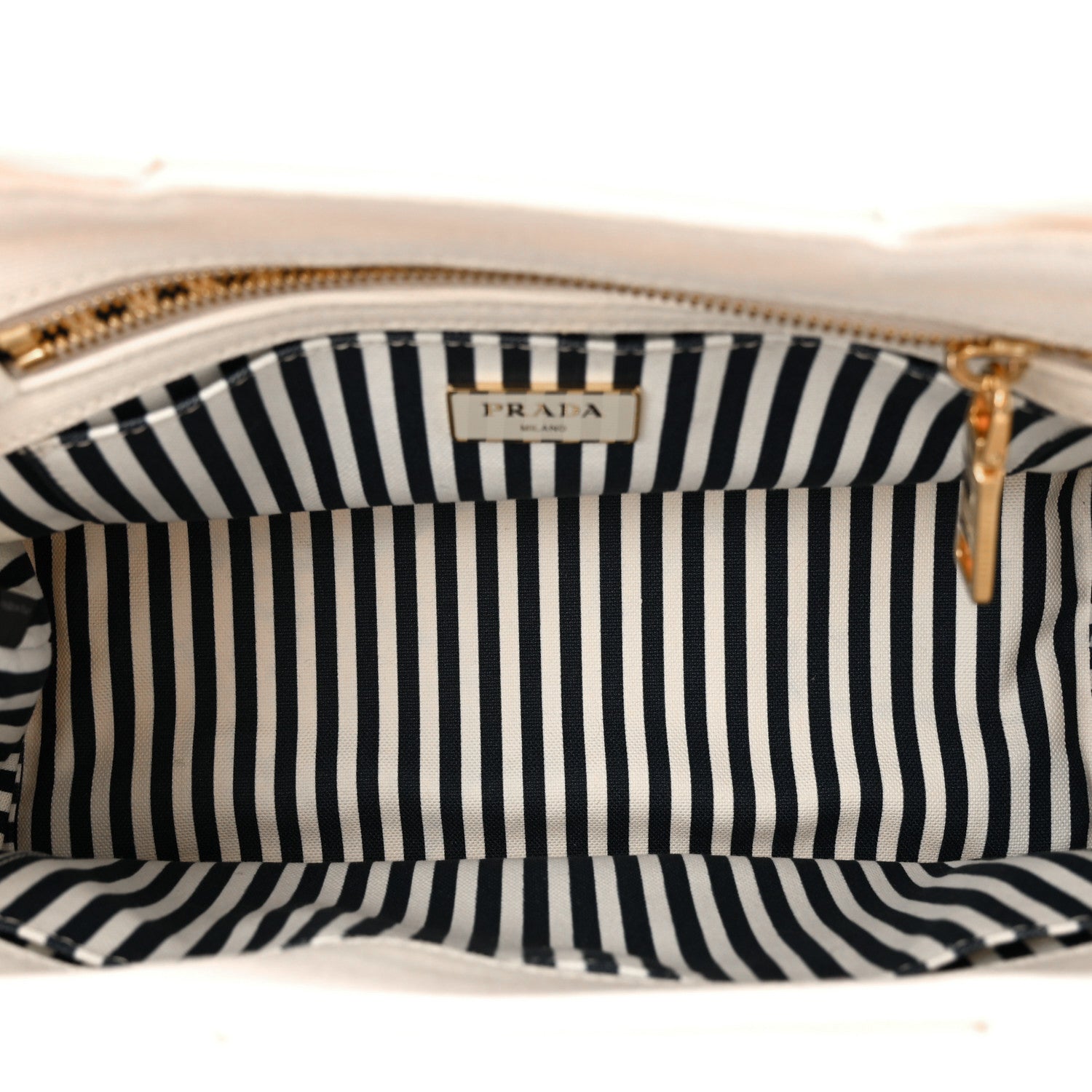 Prada Canapa Small Logo Tote White Blue 5 of 10