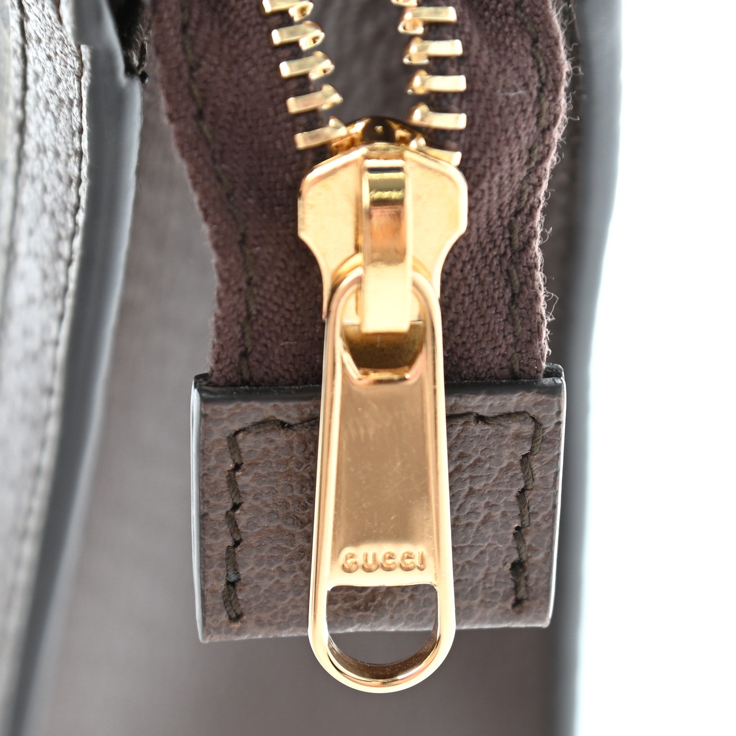 Gucci GG Supreme Monogram Web Ophidia Pouch Brown 9 of 9