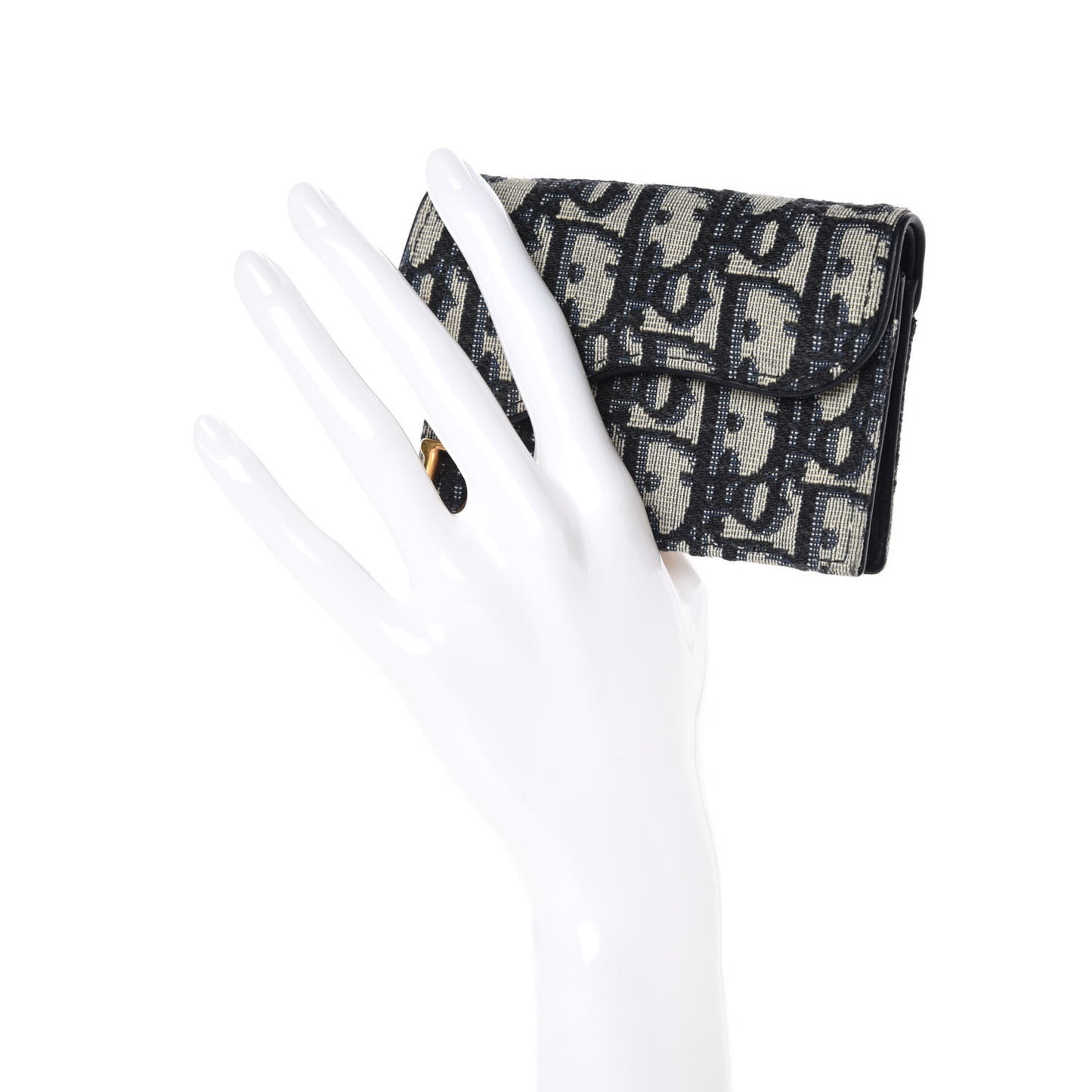 Oblique Saddle Card Holder Blue