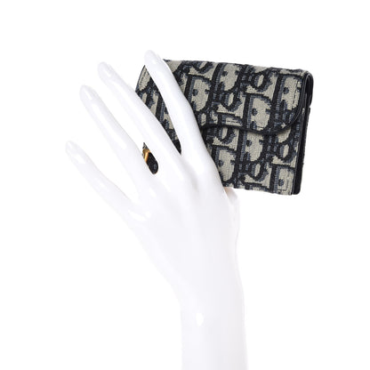 Christian Dior Oblique Saddle Card Holder Blue 2 of 8