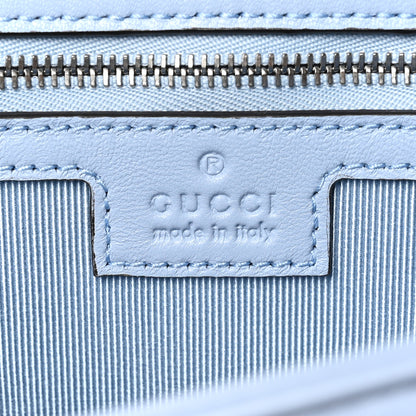 Gucci Lambskin Matelasse Medium GG Marmont Shoulder Bag Light Blue 6 of 10