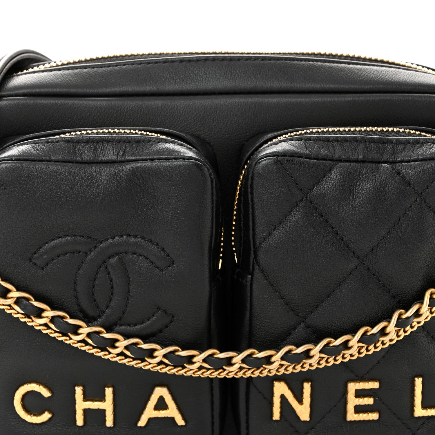 Chanel Calfskin Quilted Small Camera Case Black 8 of 10