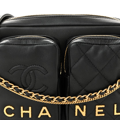 Chanel Calfskin Quilted Small Camera Case Black 8 of 10