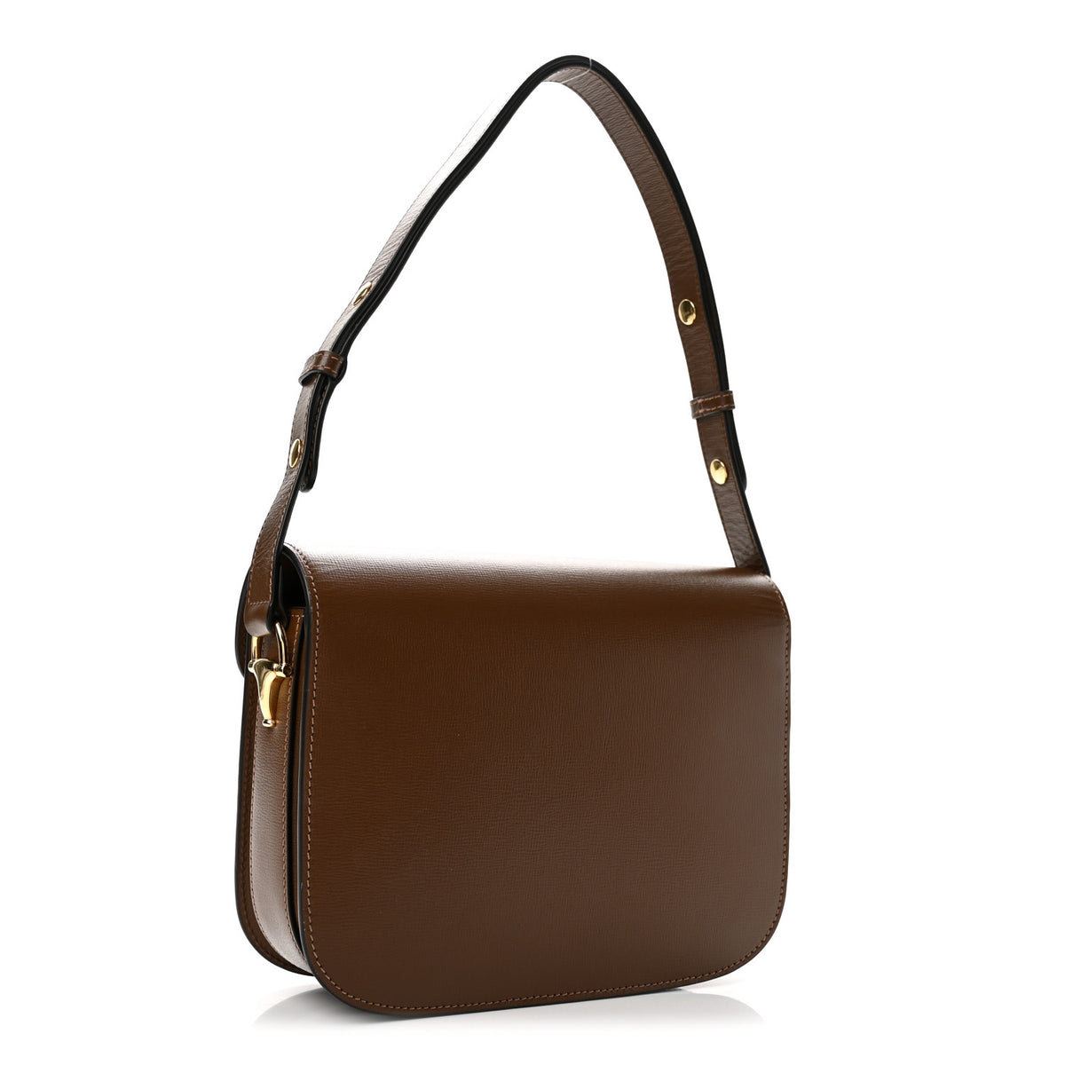 Azalea Calfskin Horsebit 1955 Shoulder Bag Brown Sugar