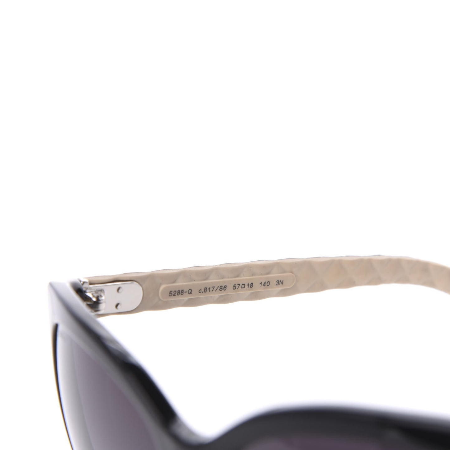 Quilted CC Sunglasses 5288-Q Black Tan